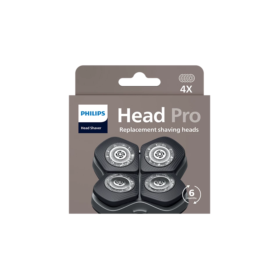 Philips Head Pro csere borotvafejek, 4 db, 6 hónapos használatra.