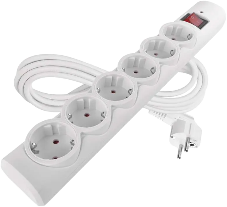 EMOS Túlfeszültségvédő hosszabbító, 6 aljzat, 3m, fehér (P54216)