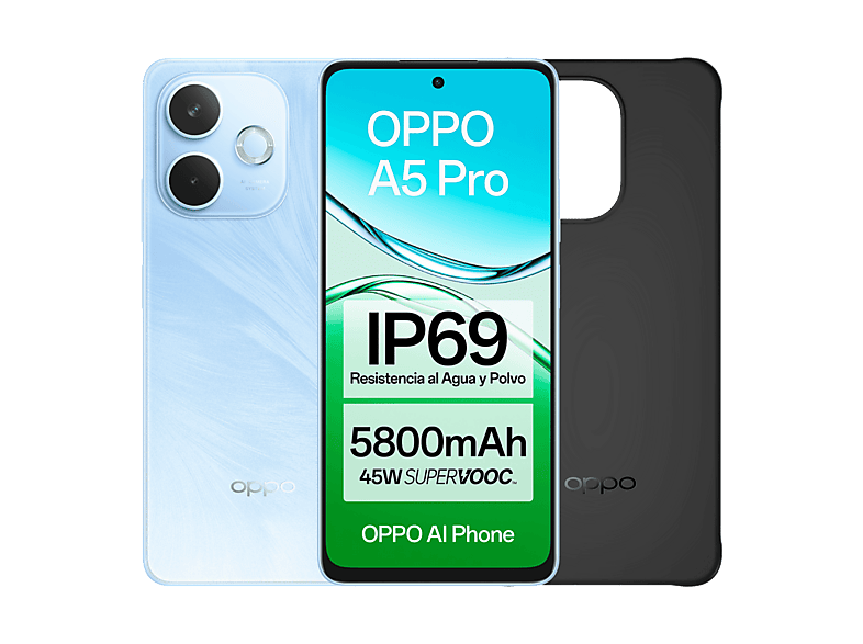 OPPO A5 Pro, 4G, Feather Blue, 256 GB, 8 GB RAM, 6.67 LCD, Snapdragon® 6s 4G Gen 1 , 5800 mAh