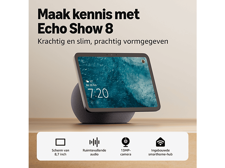 AMAZON Echo Show 8 (2025 release) | Graphite Smart display Grijs