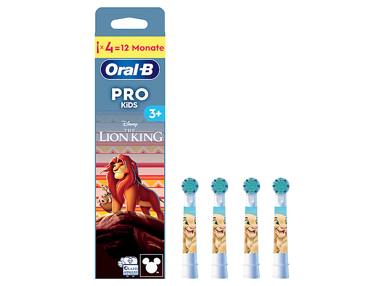 Oral-B Kids König der Löwen Aufsteckbürsten für Kinder ab 3 Jahren, 4er