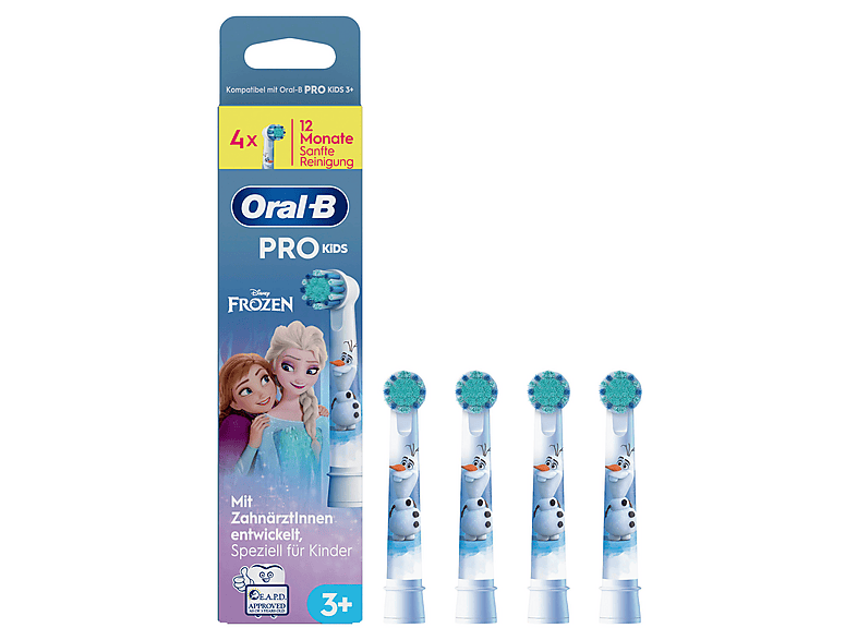 Oral-B Kids Frozen Aufsteckbürsten für Kinder ab 3 Jahren, 4er