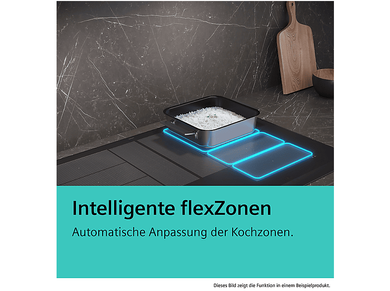 SIEMENS Flex-Induktions-Kochfeld "EX845LVC1E" Präziser Bratsensor Plus & anpassungsfähige varioInduktion