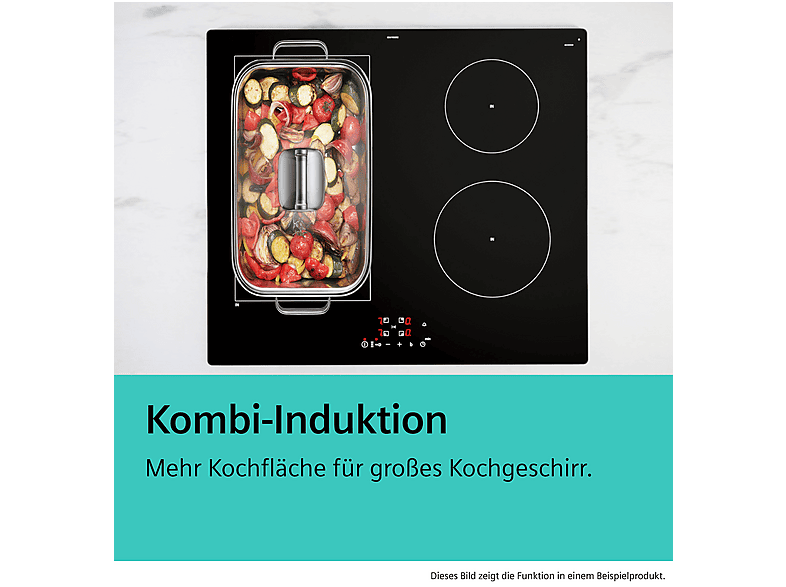 Siemens ED61AHSC1E Induktionskochfeld (592 mm breit, 4-Zonen, Glaskeramik, Autarkes Kochfeld) — Foto 2 von 5