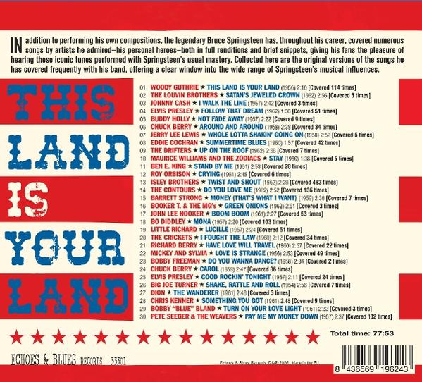CD-Cover mit Songliste und Bruce Springsteen-Logo.