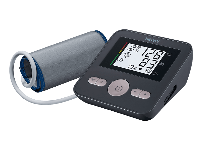 Tensiómetro - Beurer BM2R BEAT+, Detección Arritmia, Memoria 4 x 30 Mediciones, Pantalla de Fácil Lectura, Negro
