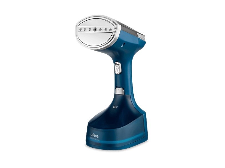 Plancha de vapor vertical - Ufesa Easy Press, 30g/min, 300 ml, 10 min Autonomía, Listo para usar en 25 segundos, Indicador LED, Azul