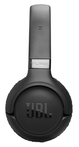 Czarne słuchawki z logo JBL i srebrnym napisem „TUNE”.