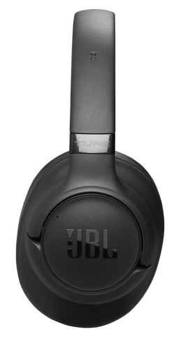 Czarne słuchawki JBL z napisem "TUNE" na pałąku.