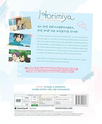 Anime DVD-Cover von Horimiya: The Missing Pieces mit Szenenbildern und Text.