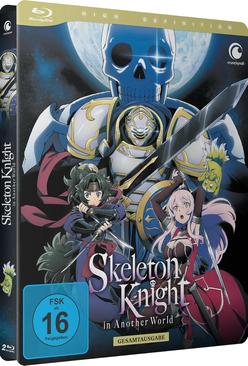 Anime Blu-ray Cover mit Skelettkrieger, Mond und zwei Kämpfern. FSK 16.