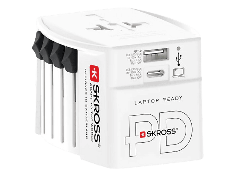 Skross World Travel Adapter 2-Pole 30W PD
