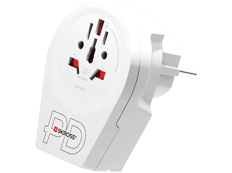 Skross World to Europe USB + USB-C PD 20W Adaptateur de voyage