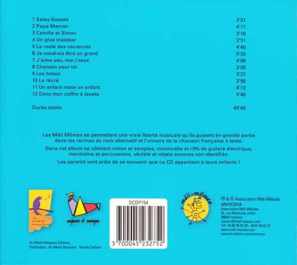 Ein CD-Cover mit einer Titelliste, einer Beschreibung und Logos.