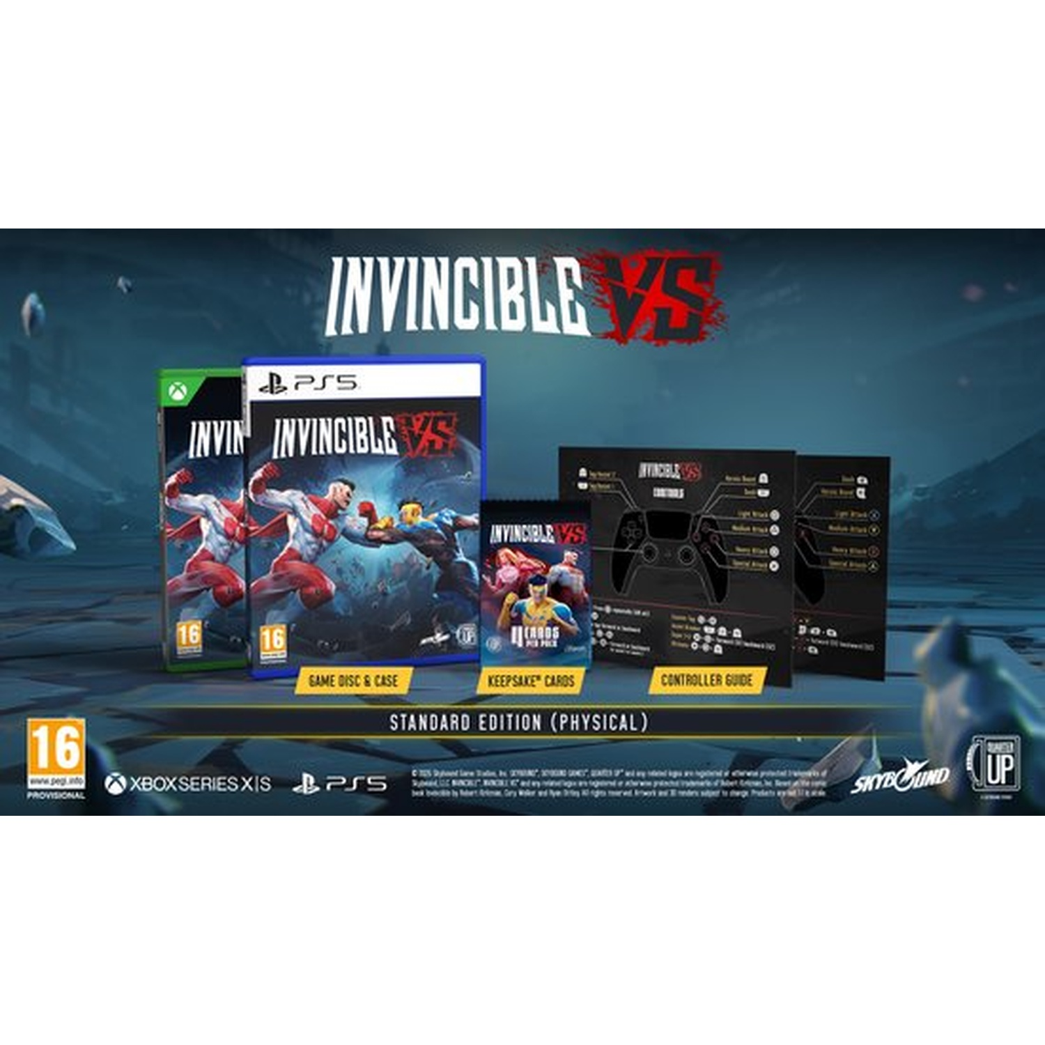Invincible: Vengeance PS5/Xbox gameboxen, controllergids en kaarten.