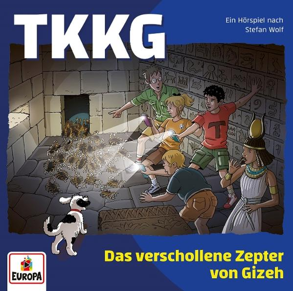 Kinder untersuchen einen Raum voller Skorpione mit Taschenlampen.