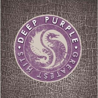 Logo violet avec dragon et texte sur fond cuir de crocodile.