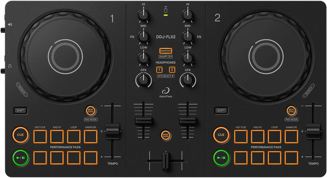 ALPHATHETA DDJ-FLX2 Kétcsatornás scratch keverő Serato