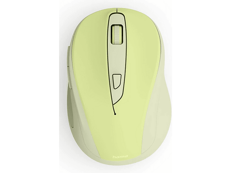 HAMA WM-400, kabellose Maus, ergonomisch, optisch, 6 Tasten, ohne Klickgeräusch, Gün — Foto 2 von 5