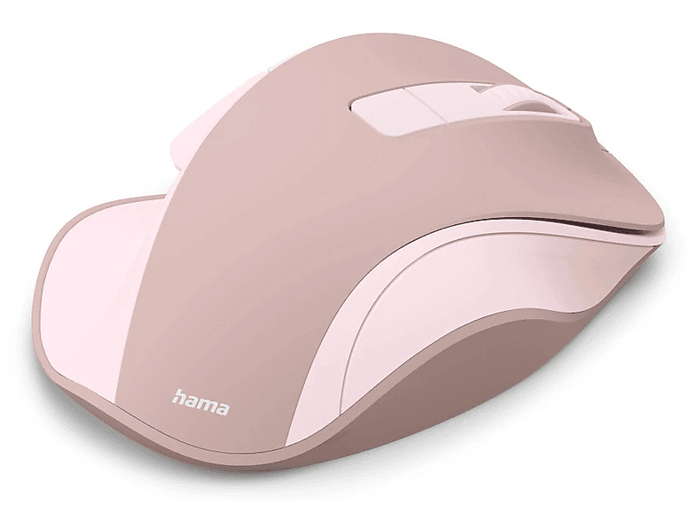 HAMA WM-500, kabellose Maus, ergonomisch, optisch, 6 Tasten, ohne Klickgeräusch, Pink — Foto 5 von 5