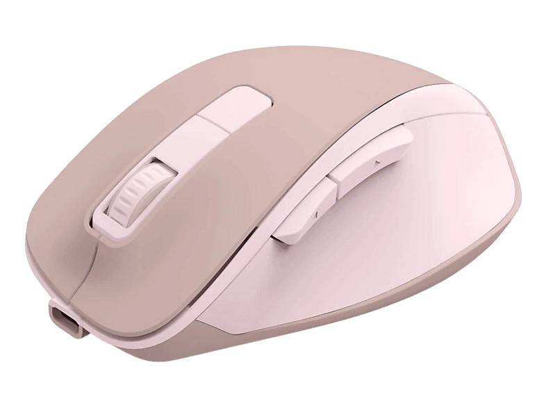 HAMA WM-500, kabellose Maus, ergonomisch, optisch, 6 Tasten, ohne Klickgeräusch, Pink