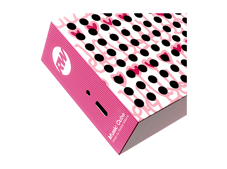 Głośnik bluetooth PEAQ PPA 107-RW Music Cube Robbie Williams Edition Czarny/Różowy