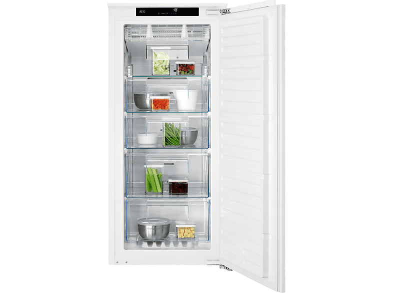 AEG Tab7N12EF Gefrierschrank (E, 122 l, 1224 mm hoch, No Frost (verminderte Eisbildung), Weiß)