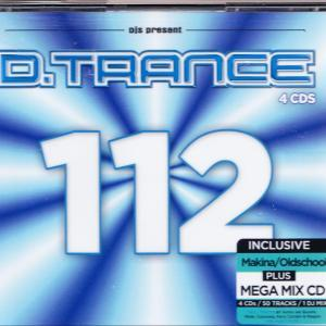 CD-Hülle mit der Aufschrift D.Trance 112, 4 CDs, Mega Mix CD.