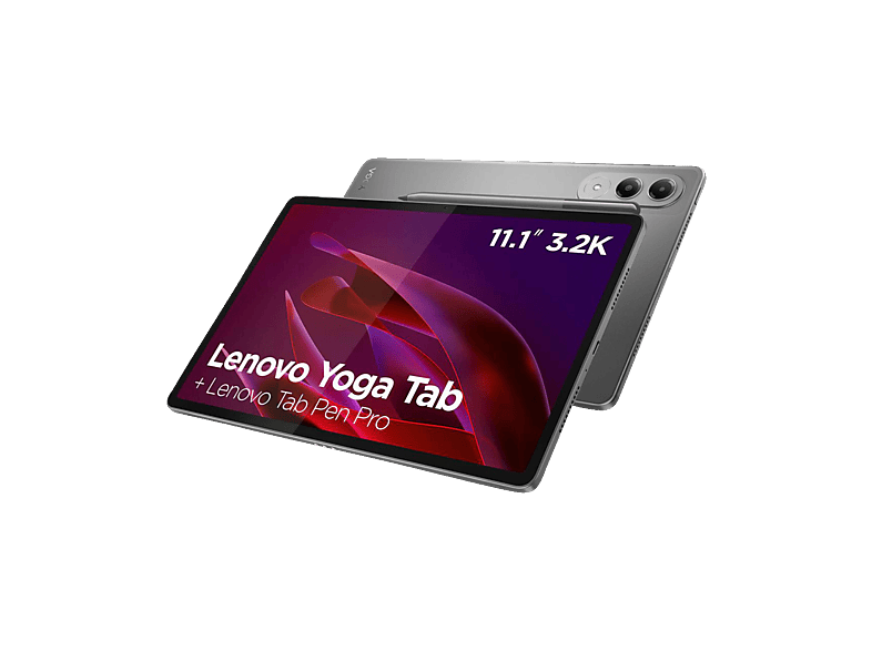 LENOVO Yoga Tab Inkl. Lenovo Tab Pen Pro, Tablet, 256 GB, 11,1 Zoll, Grau
