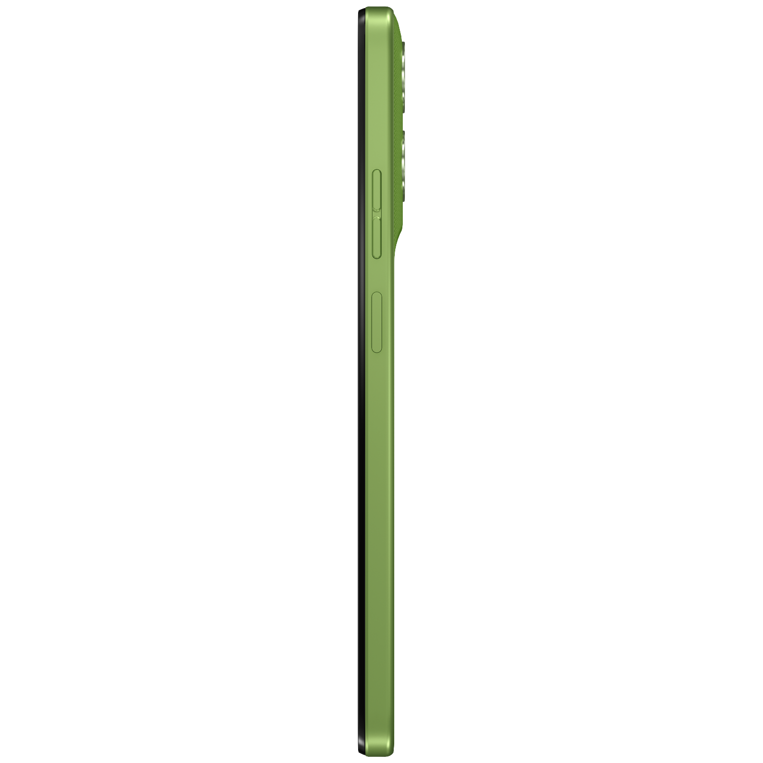 Green smartphone shown from the side, with buttons highlighted.