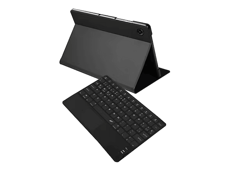 Funda tablet - Silver HT Tab A11+, Para Samsung Galaxy Incluye Teclado, Multiángulo, Water Resistant, Negro