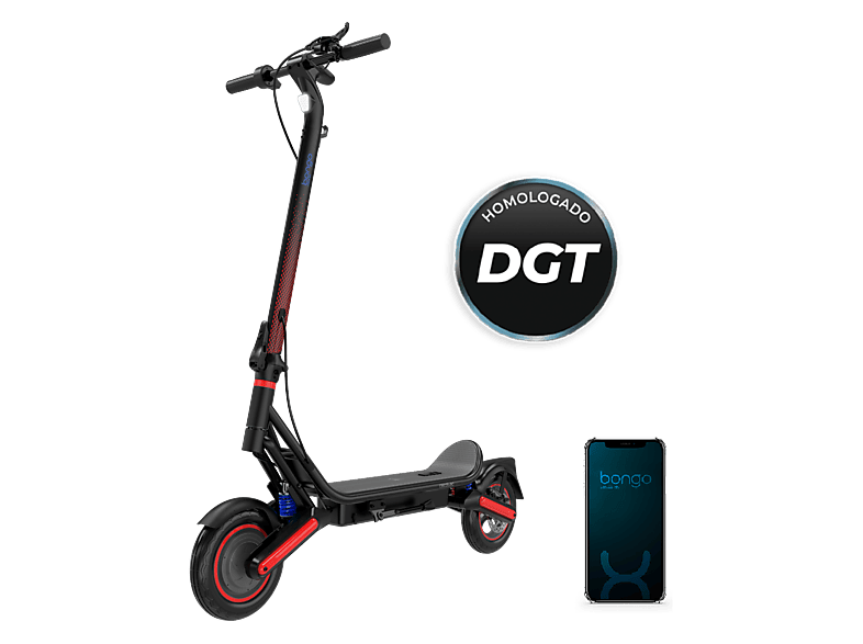 Cecotec Bongo D40 XL Suspension Connected, Potencia máxima 800 W, 10.000 mAh , Doble suspensión, Negro