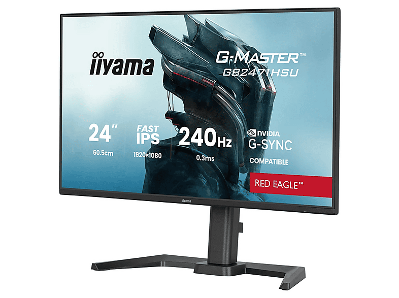 iiyama G-Master Red Eagle GB2471HSU-B1 23,8" Full HD Fast IPS 240Hz 0,3ms MPRT Gamingowy – zdjęcie 3