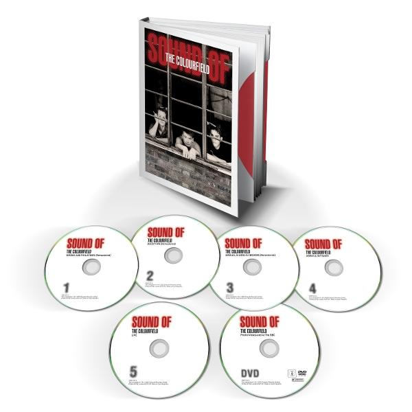 Ein Buch und fünf CDs mit dem Titel 'Sound of The Colourfield'.