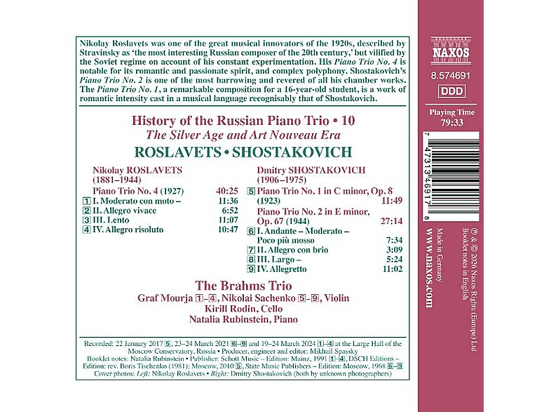 Thumbnail - Trio Brahms - Geschichte des russichen Klaviertrios Vol. 10 (CD)