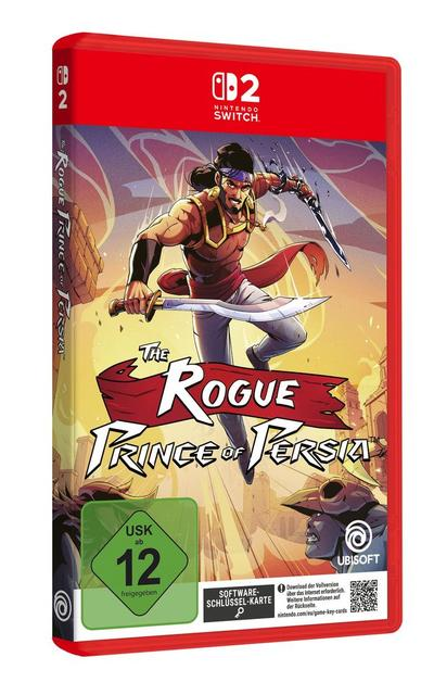 Ein rotes Nintendo Switch Spiel-Case mit dem Artwork 'The Rogue Prince of Persia'.