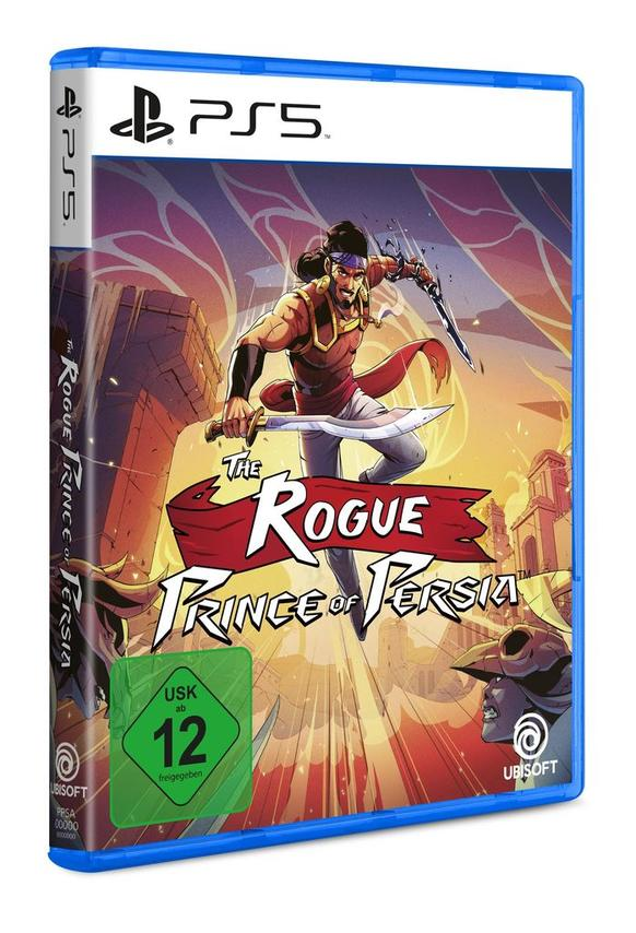 Ein Mann mit Schwert auf der Hülle des Spiels „The Rogue Prince of Persia“ für PS5.