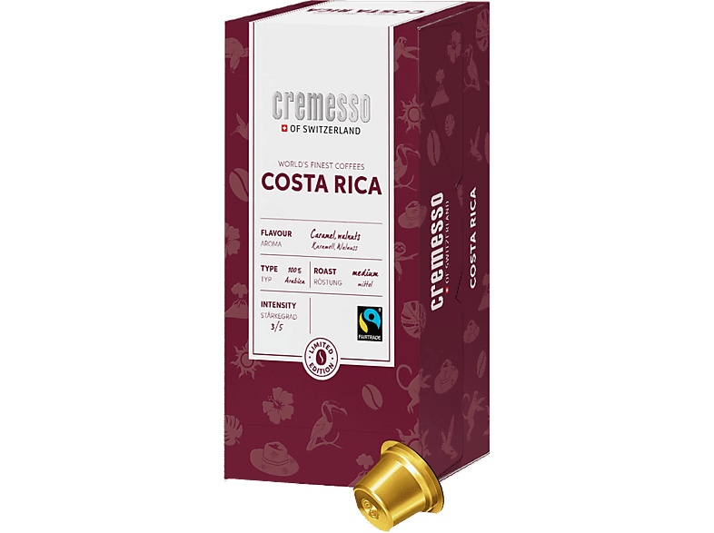 Cremesso World's Fines Costa Rica Kaffeekapseln, 16 Stück, Kompatibles System: Cremesso