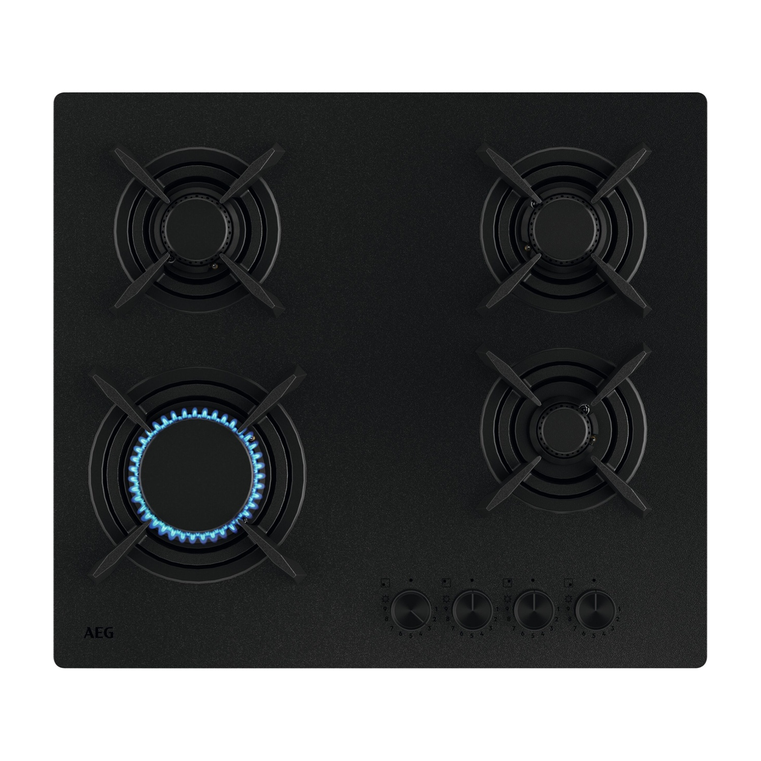 AEG Hkb64423Nl Piano Cottura Gas, 4 zone di cottura, Nero