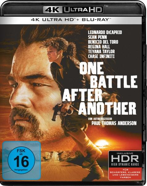 Blu-ray Cover: Ein Mann mit Schnurrbart und eine Frau mit Waffe, Film "One Another".