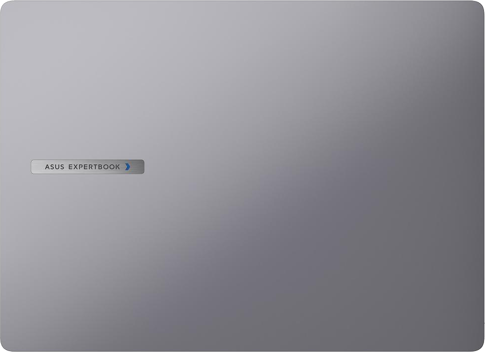 Szürke laptop ASUS EXPERTBOOK felirattal és nyíllal.