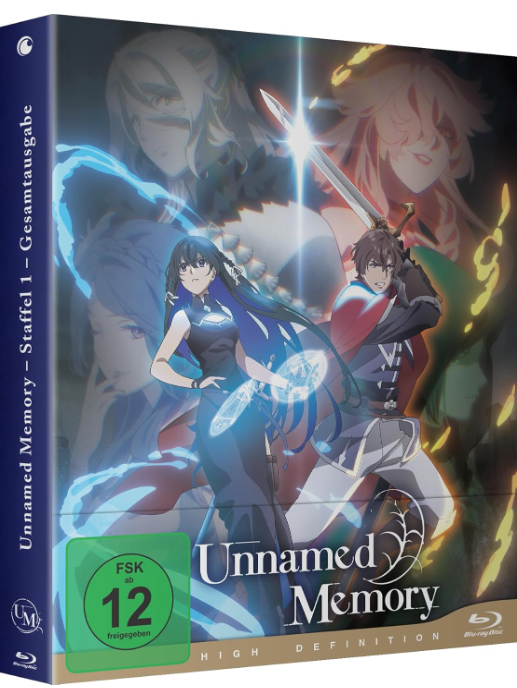 Anime-Cover: Mann mit Schwert und Frau mit blauer Magie. FSK 12.