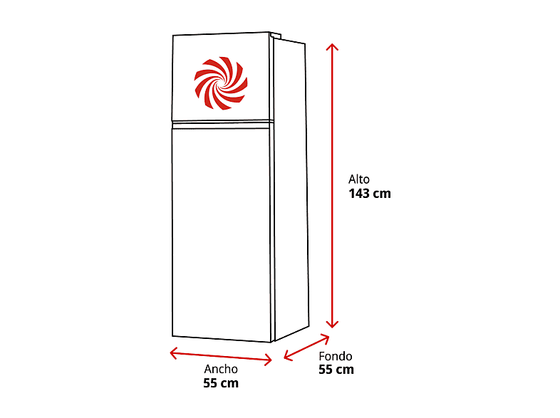 Frigorifero Combinato Midea MDRT294FGE01 Libera Installazione 204L Bianco - Classe Energetica E, Freezer 41L, 176 KWh/anno