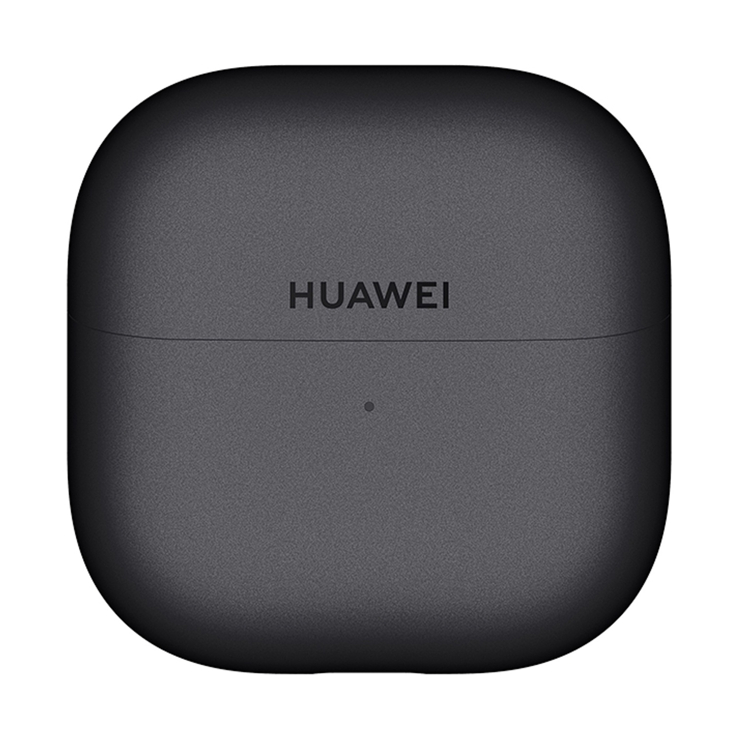 Custodia di ricarica Huawei nera con logo stampato.