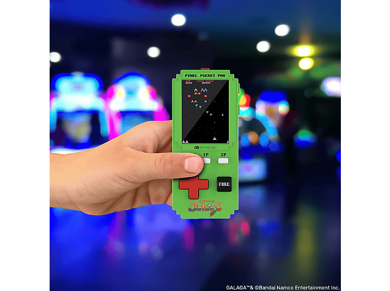 My Arcade Pixel Pocket Pro Galaga grün Portable Gaming System; Retro Pocket System — Foto 3 von 3
