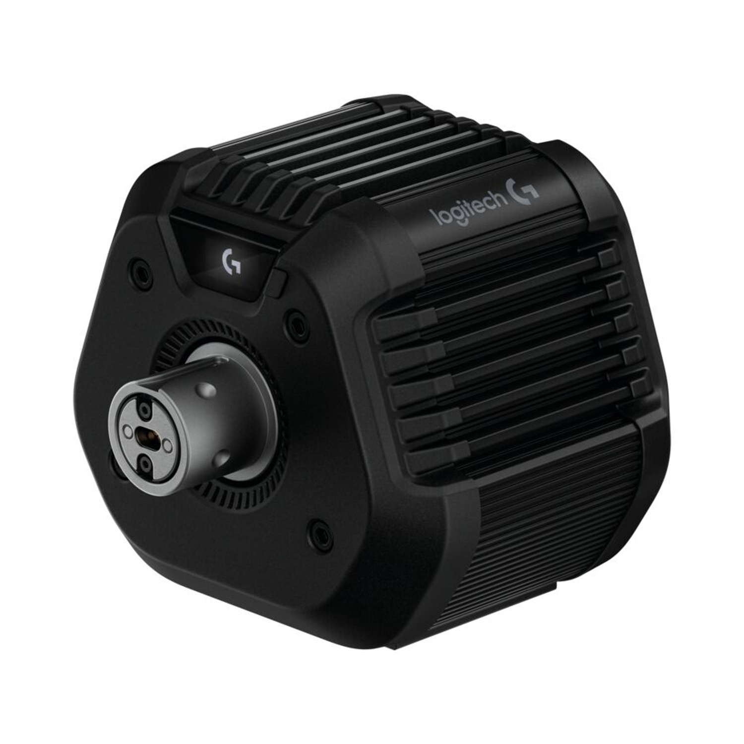 Driver Logitech G force feedback nero con cassa scanalata e connettore.
