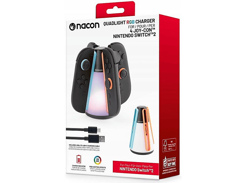 Ładowarka do Joy-Con NACON QUADLIGHT RGB Czarny – zdjęcie 2