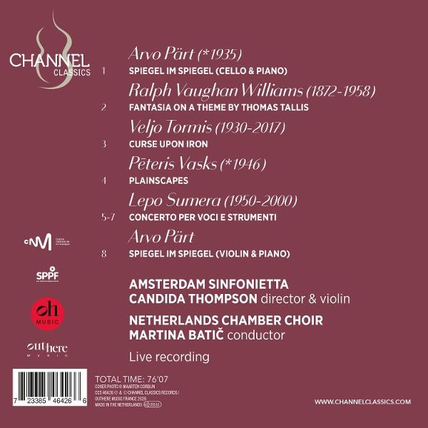 CD-Cover mit Titelliste, Komponisten, Interpreten und Logos.