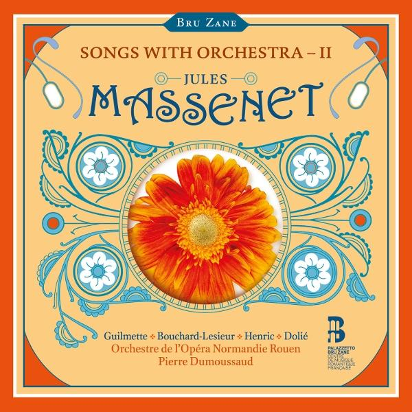 Albumcover mit einer orange-roten Blume und dem Titel Jules Massenet.