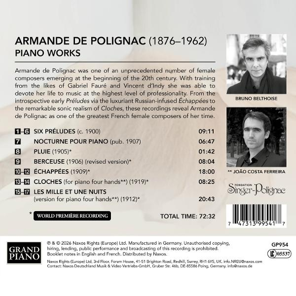 CD-Cover mit Komponistin, Werkliste und Fotografien von Bruno Belthoise und João Costa Ferreira.